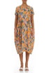Balloon Orange Burst Linen Dress 1