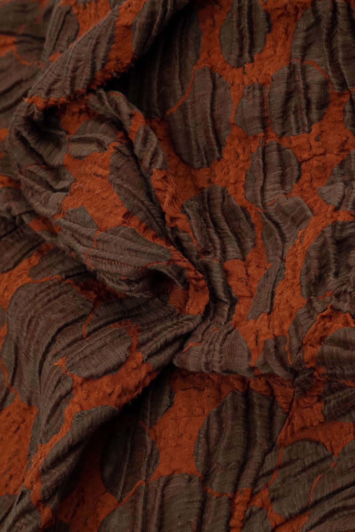 Balloon Aged Copper Circle Silk Linen Jacket 6