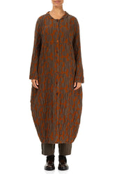 Balloon Aged Copper Circle Silk Linen Jacket 1