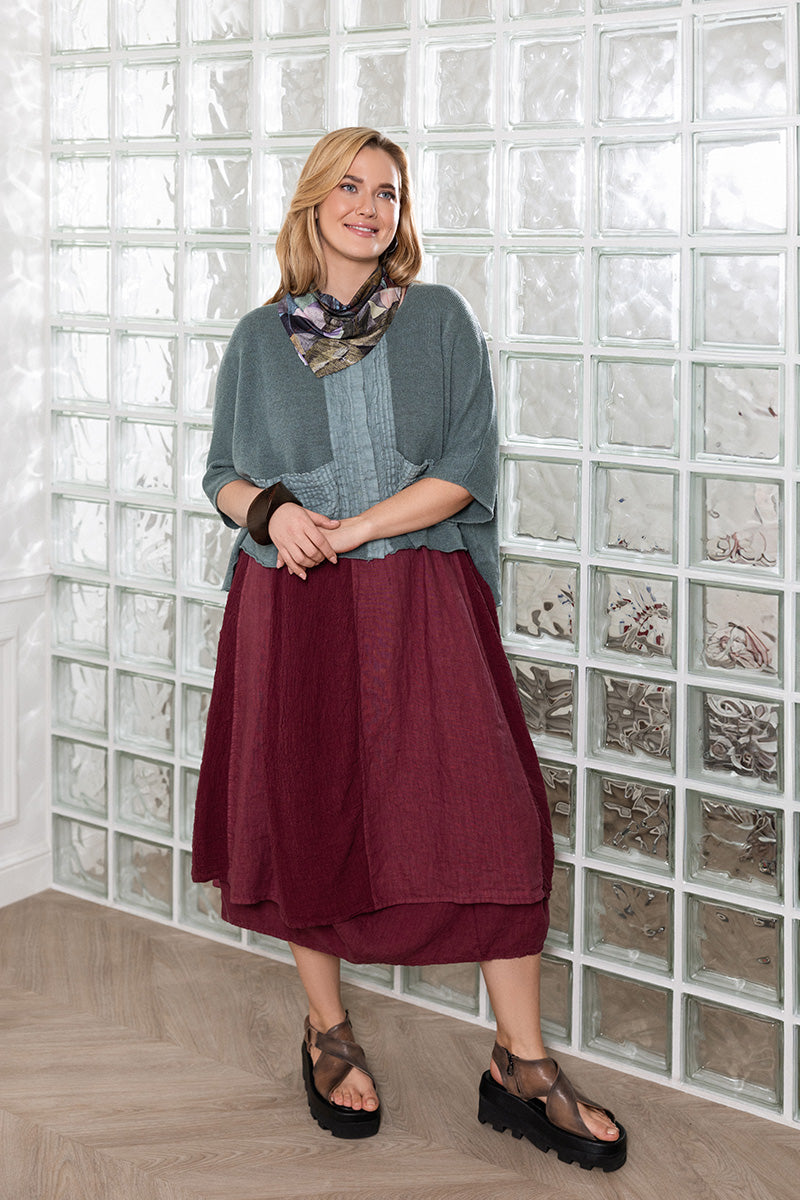 Balloon Antique Ruby Linen Skirt 6