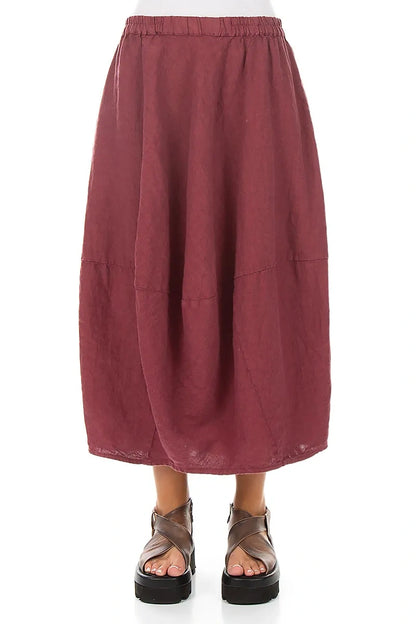 Balloon Antique Ruby Linen Skirt 1