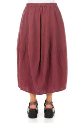 Balloon Antique Ruby Linen Skirt 2