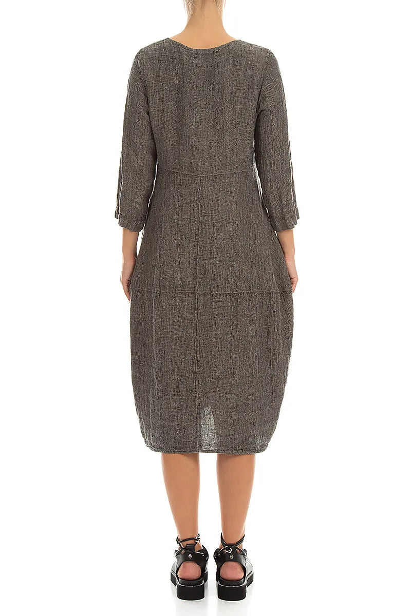 Balloon Beige Mélange Linen Dress