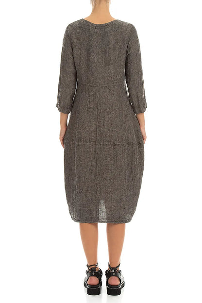 Balloon Beige Mélange Linen Dress
