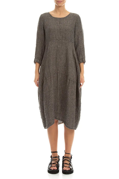 Balloon Beige Mélange Linen Dress