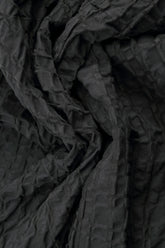 Balloon Black Checkered Linen Cotton Skirt 5