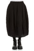 Balloon Black Checkered Linen Cotton Skirt 1
