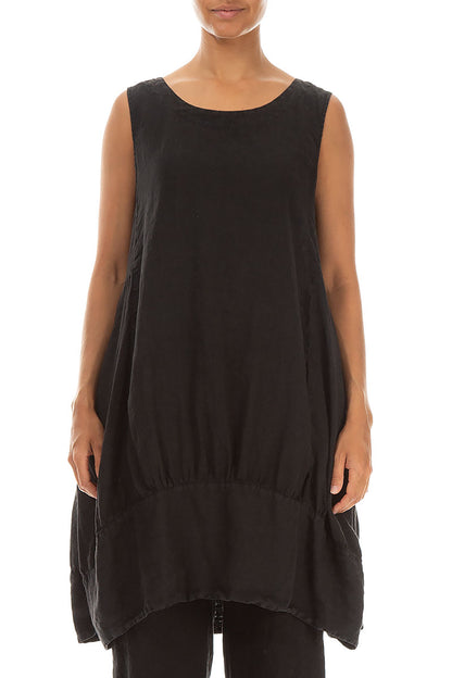 Balloon Black Linen Tunic 1