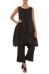 Balloon Black Linen Tunic 4