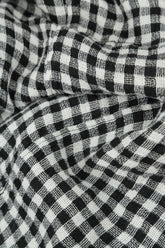 Balloon Black & White Check Linen Skirt 5