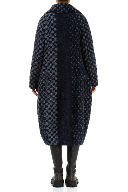 Balloon Blue Alpaca Wool Coat 2