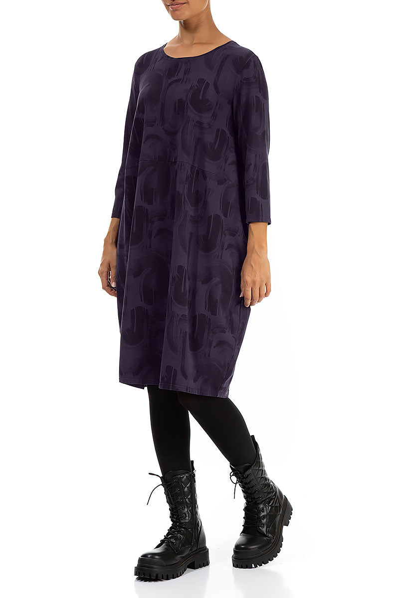Balloon Vintage Violet Paintwave Cotton Dress 3