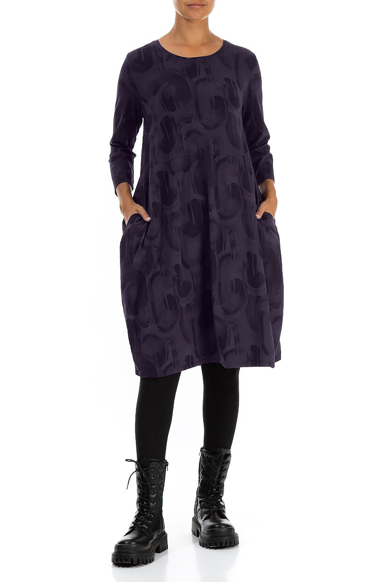 Balloon Vintage Violet Paintwave Cotton Dress 4