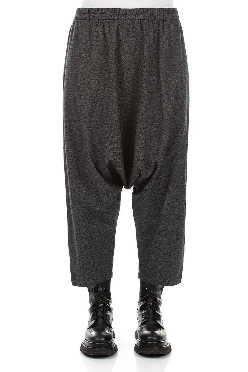 Balloon Charcoal Wool Trousers