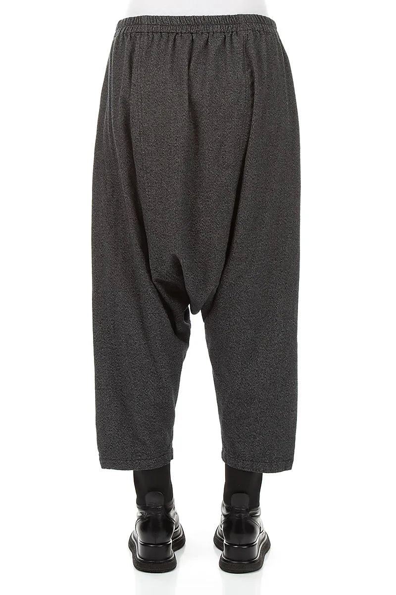 Balloon Charcoal Wool Trousers