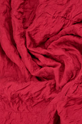 Balloon Cherry Red Pleated Silk Bamboo Dress 5