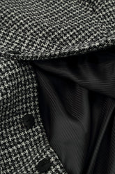 Balloon Collar Grey Weave Wool Coat 5