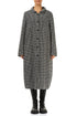 Balloon Collar Grey Weave Wool Coat 1