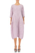Balloon Crinkled Lilac Silk Linen Dress 1
