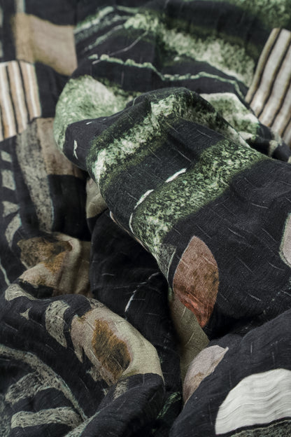 Balloon Crinkled Moonlight Silk Linen Jacket 6