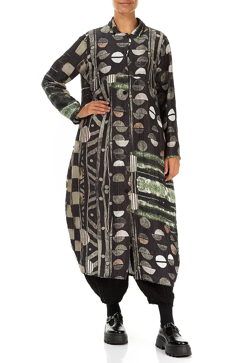 Balloon Crinkled Moonlight Silk Linen Jacket 4