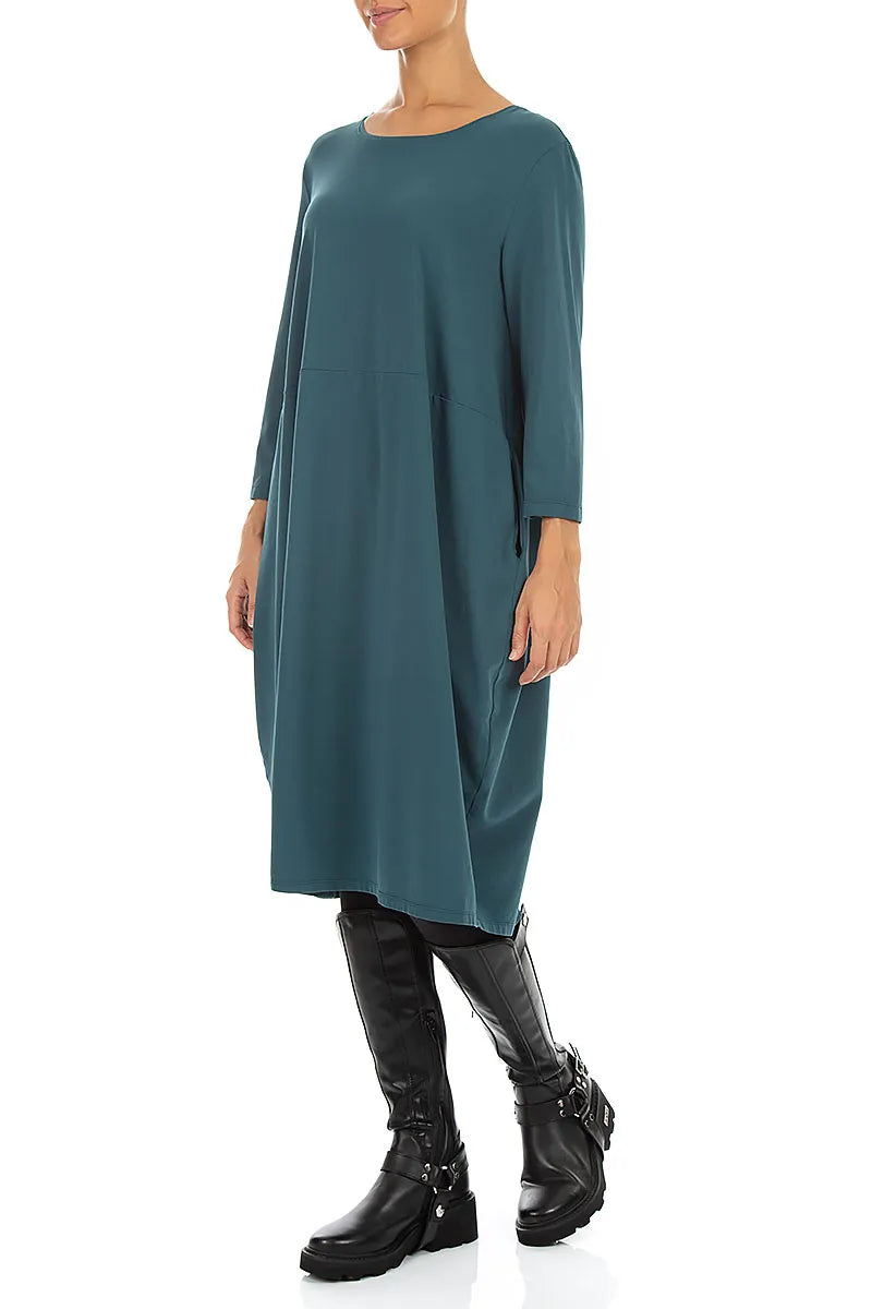 Balloon Deep Turquoise Cotton Dress