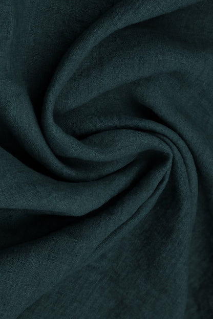 Jupe boule Turquoise profond en Lin