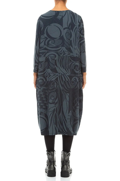 Balloon Deep Turquoise Orbit Cotton Dress
