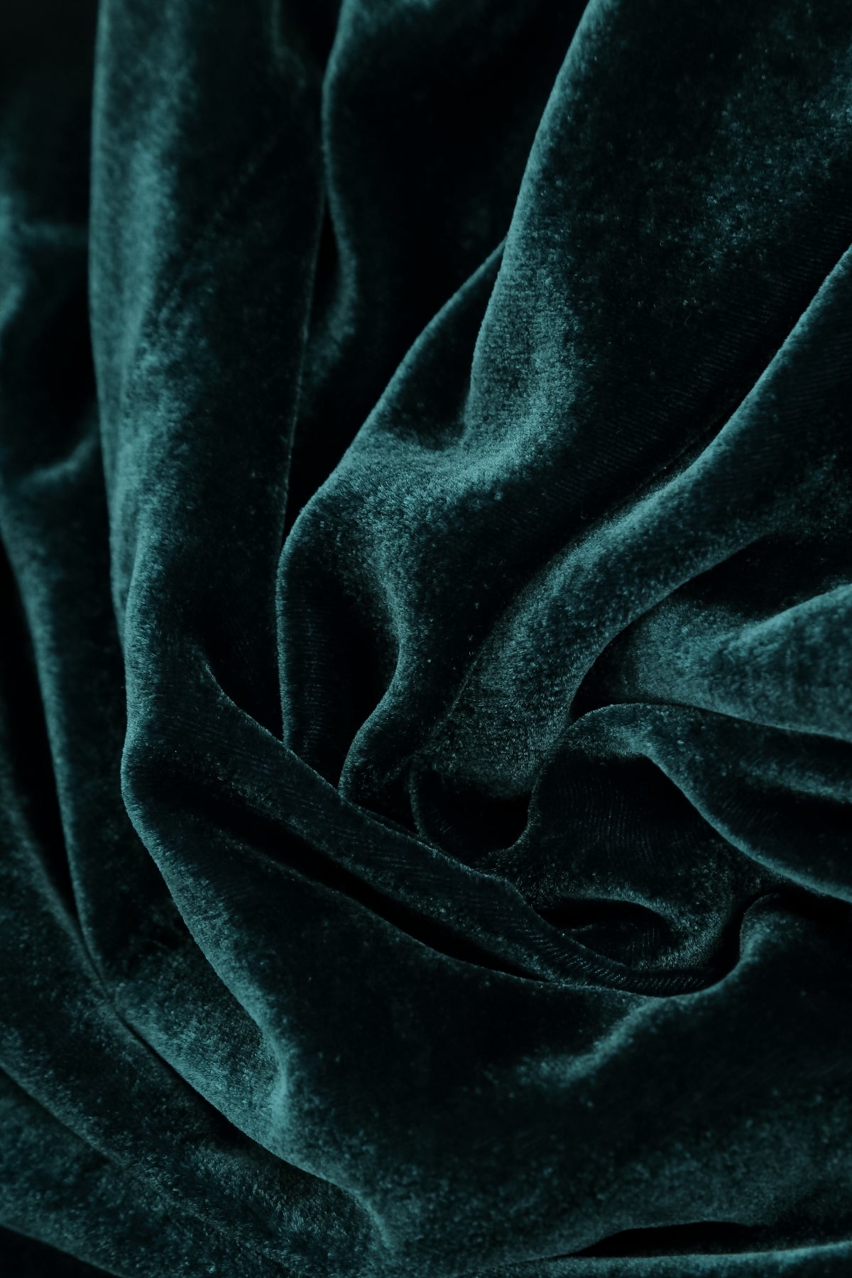 Balloon Deep Turquoise Silk Velvet Dress