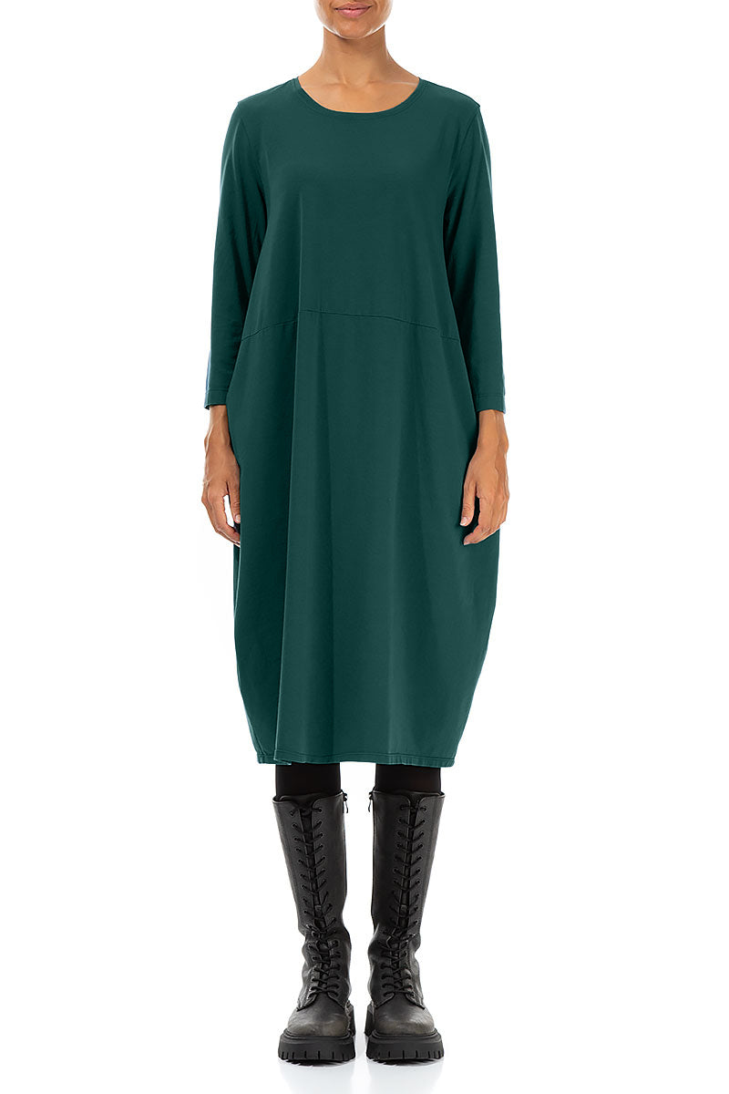 Balloon Emerald Cotton Dress