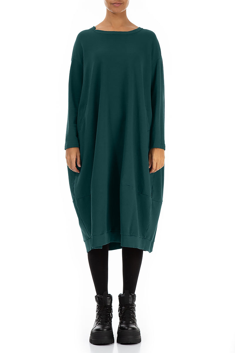 Balloon Emerald Cotton Dress