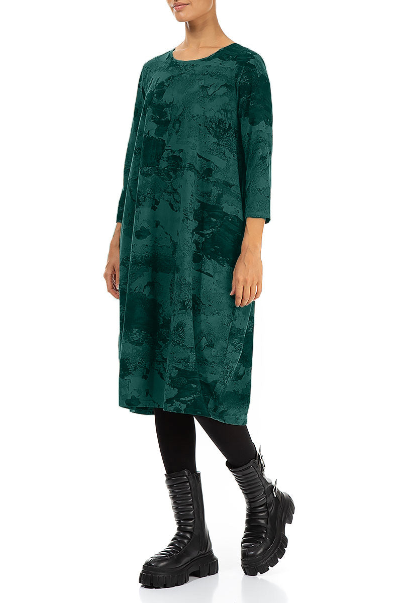 Balloon Emerald Marble Cotton Dress