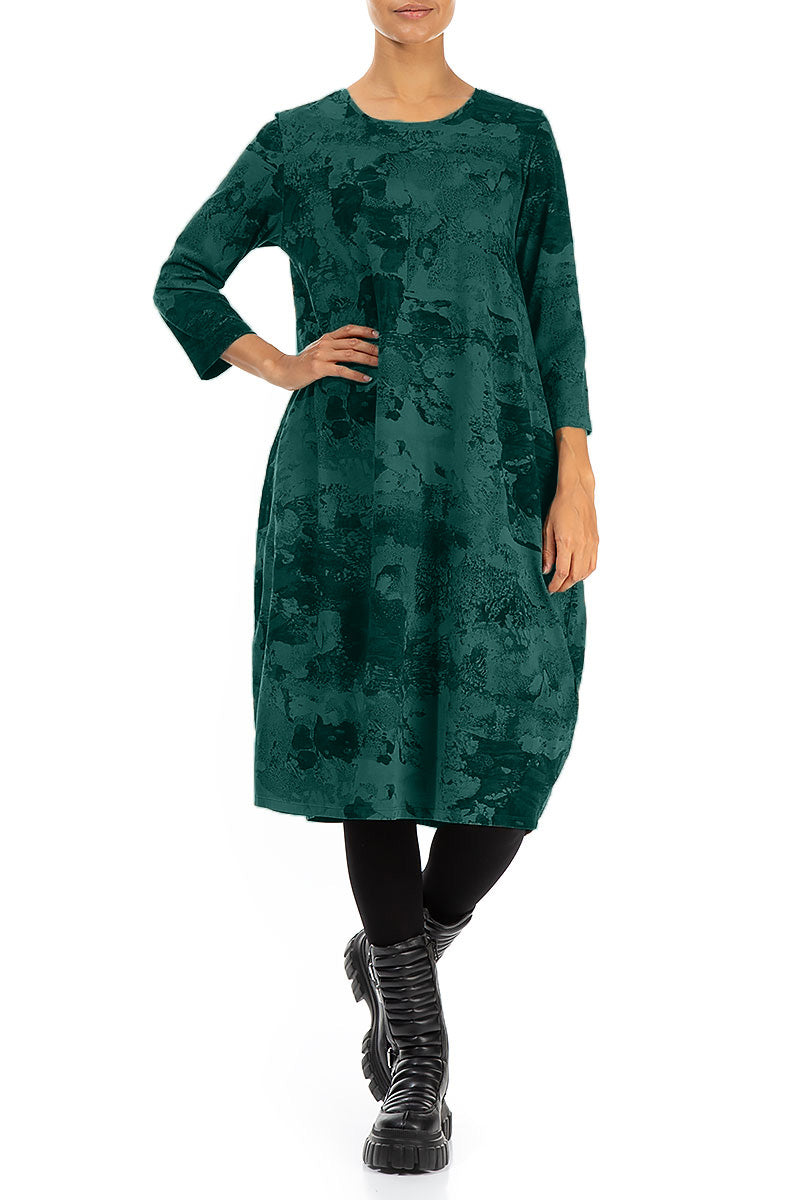 Balloon Emerald Marble Cotton Dress