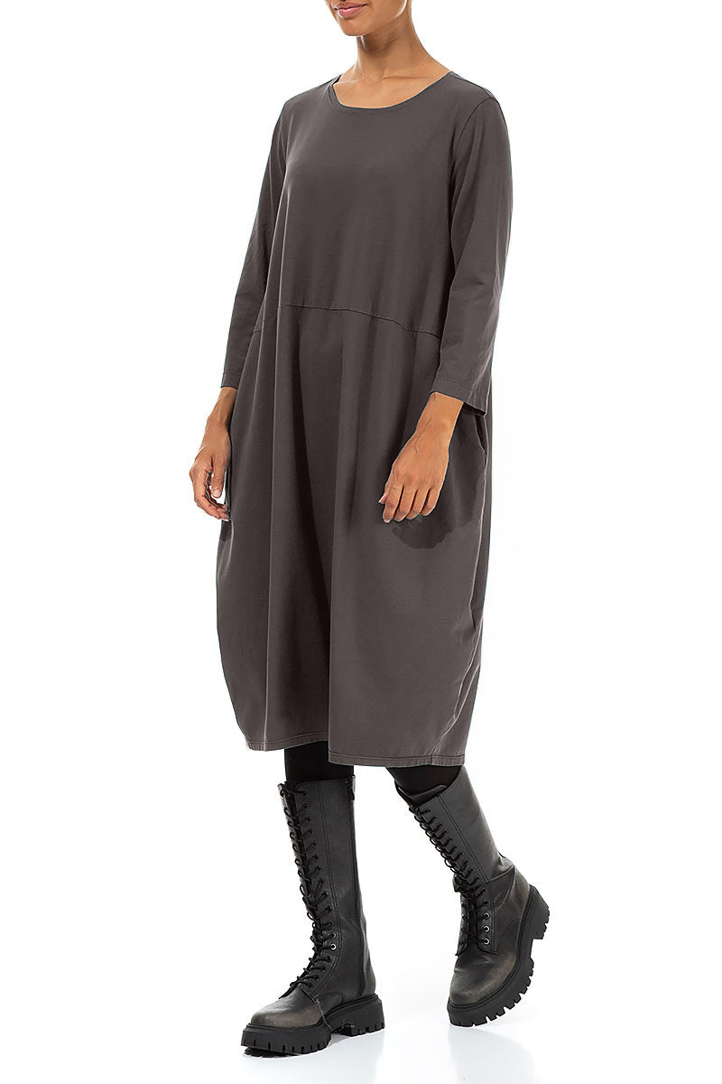 Balloon Forest Brown Cotton Dress 3