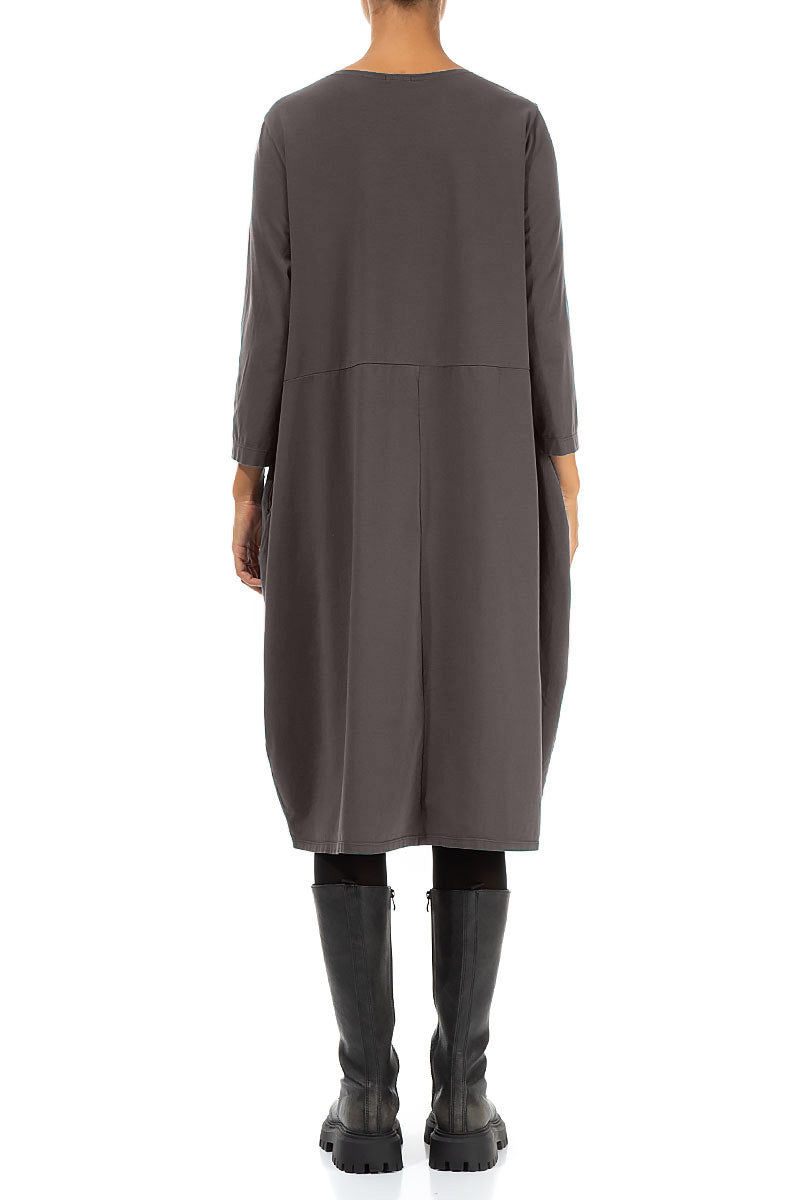 Balloon Forest Brown Cotton Dress 2