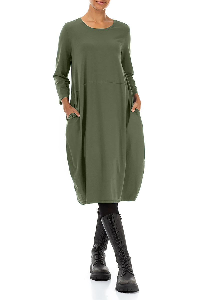 Balloon Forest Mist Cotton Dress 4