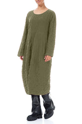 Balloon Forest Mist Pleated Silk Bamboo Dress 3