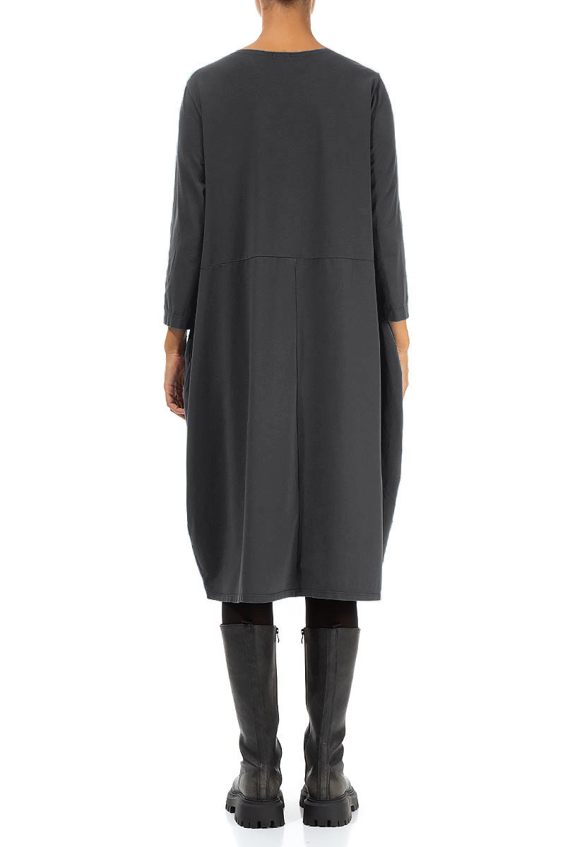 Balloon Graphite Cotton Dress