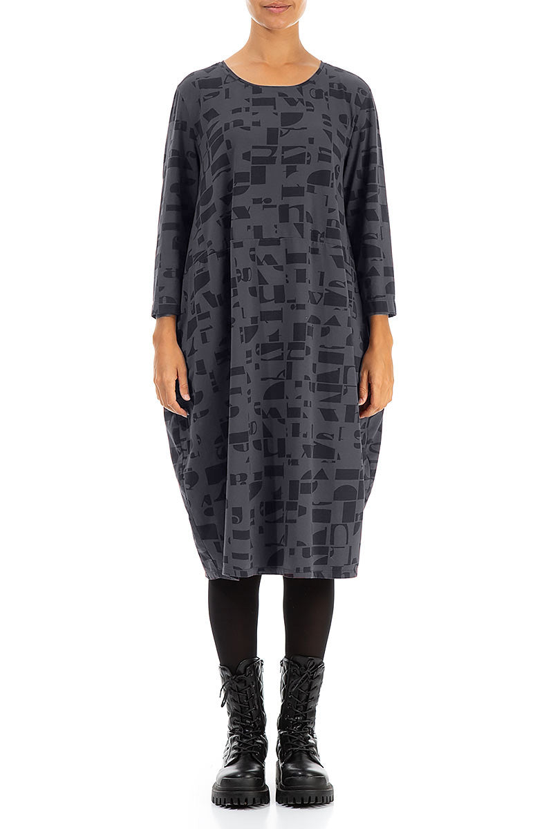 Balloon Graphite Letters Cotton Dress 1