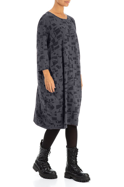 Balloon Graphite Letters Cotton Dress 3