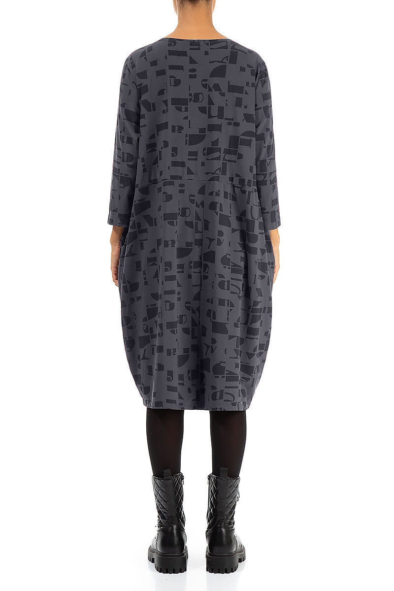 Balloon Graphite Letters Cotton Dress 2