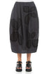 Balloon Graphite Petal Linen Skirt 1