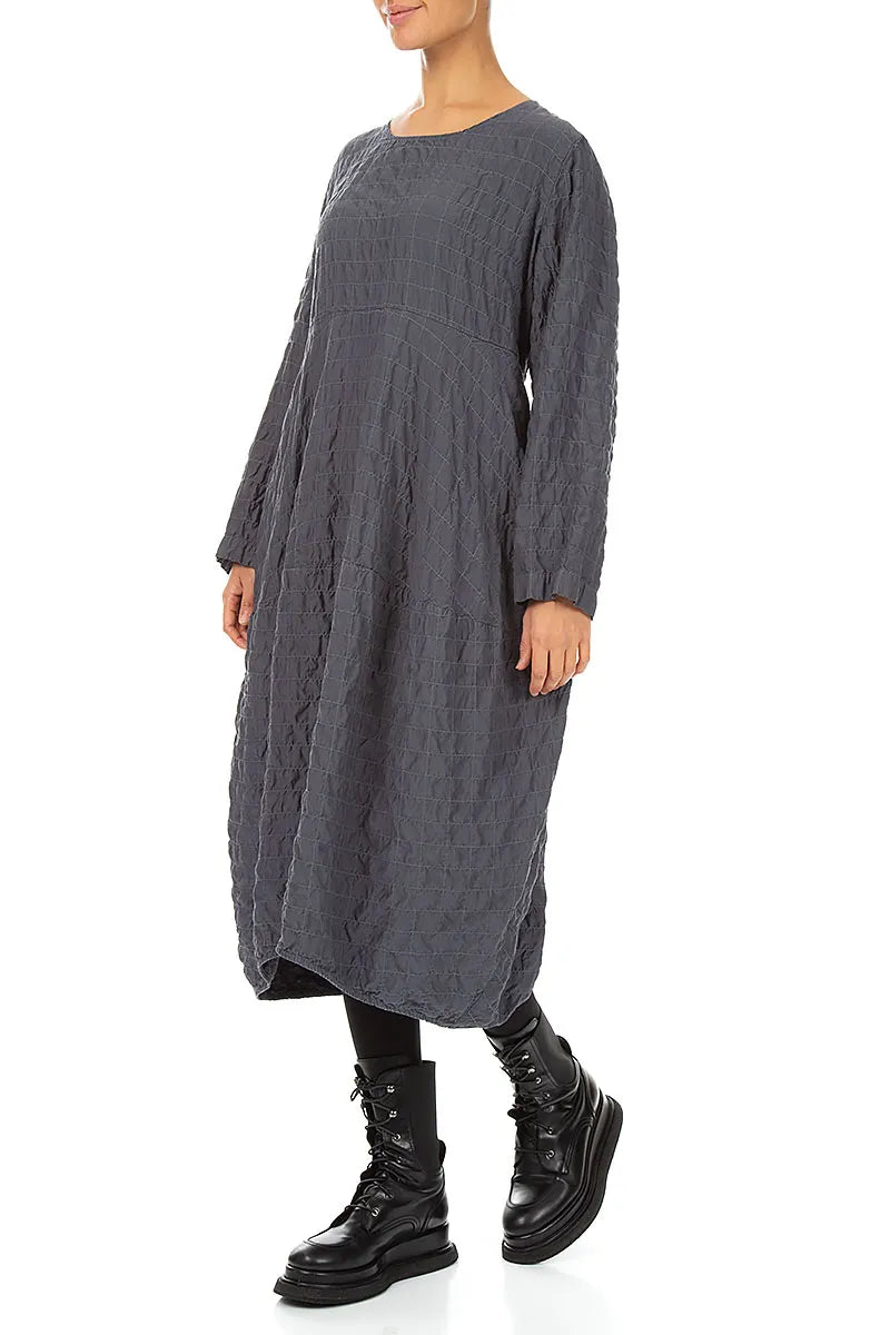 Balloon Graphite Pleated Silk Bamboo Dress 3