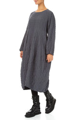 Balloon Graphite Pleated Silk Bamboo Dress 3