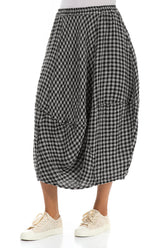 Balloon Grey Check Linen Skirt 3