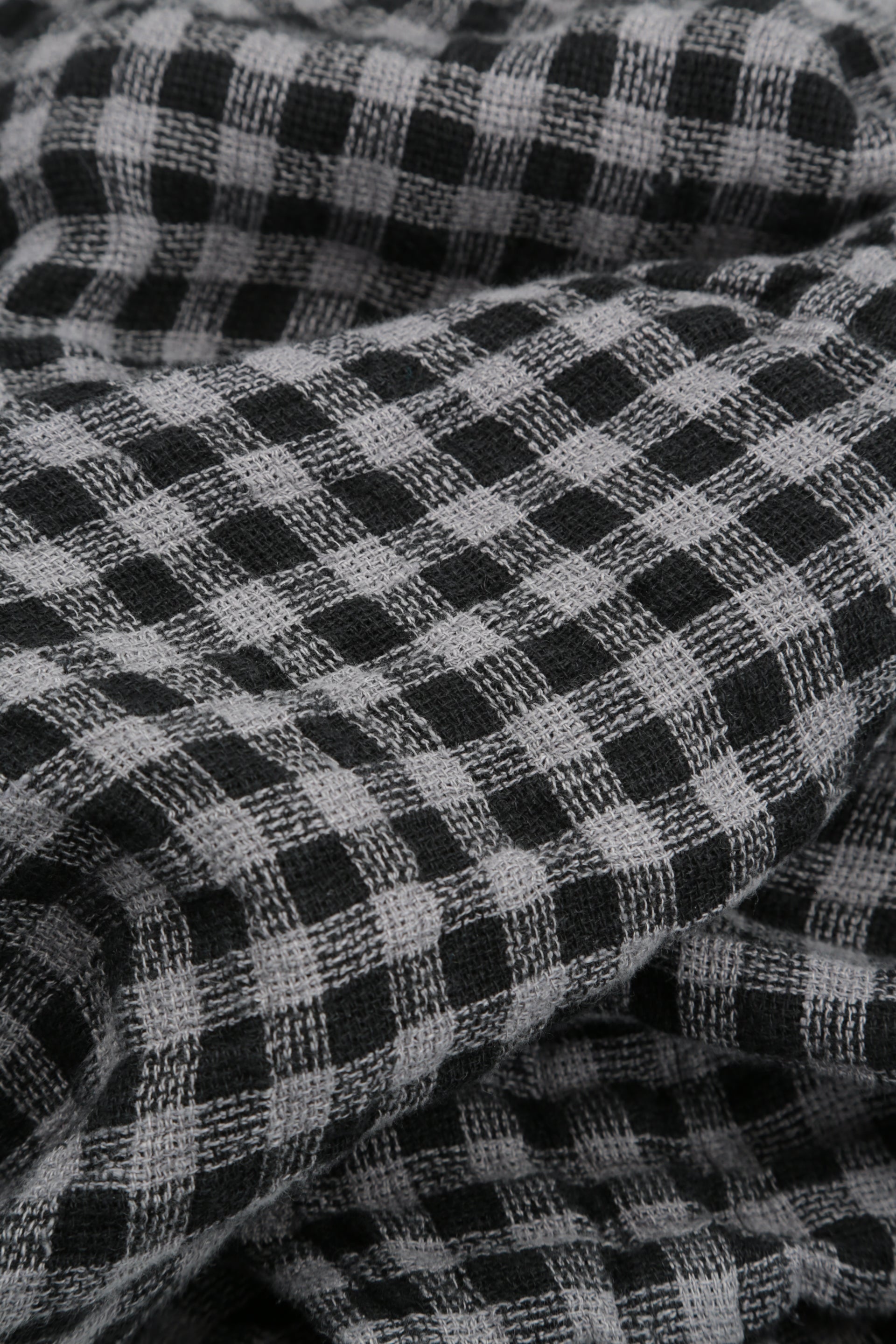 Balloon Grey Check Linen Skirt