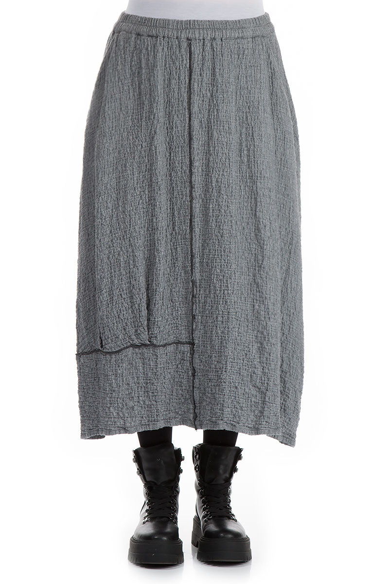 Balloon Grey Wool Skirt