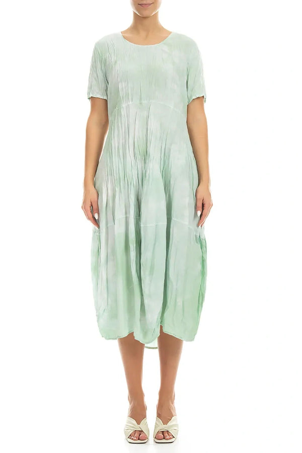 Balloon Liquid Sea Mist Crumpled Silk Dress 1