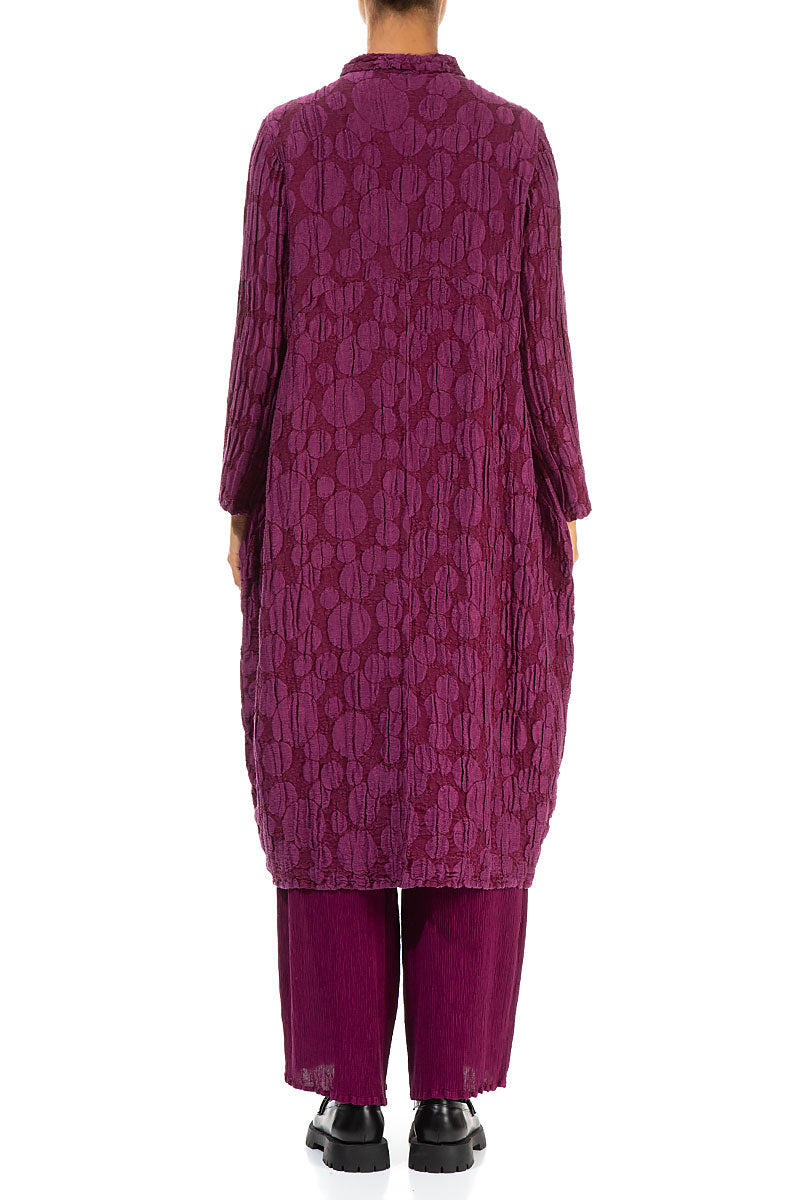 Balloon Magenta Circle Silk Linen Jacket