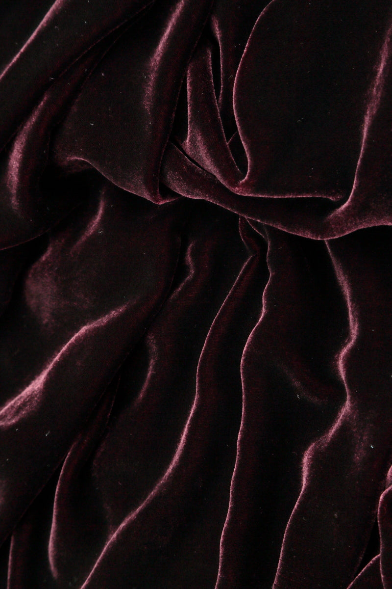 Balloon Merlot Silk Velvet Dress